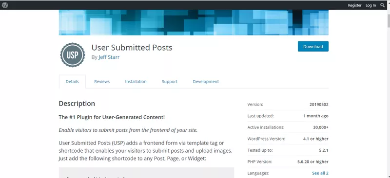 Wp Plugin User Submitted Posts