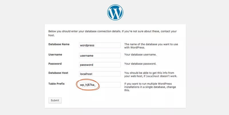 Wordpress Database Prefix পরিবর্তন করুন